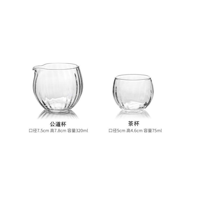 2.5 Fl Oz-10.8 Fl Oz Small Clear Glass Fair Cup and Tea Cup Set for Tea