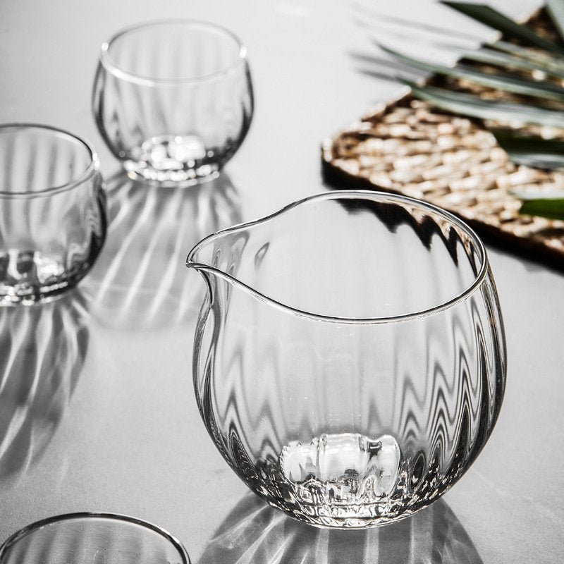 2.5 Fl Oz-10.8 Fl Oz Small Clear Glass Fair Cup and Tea Cup Set for Tea