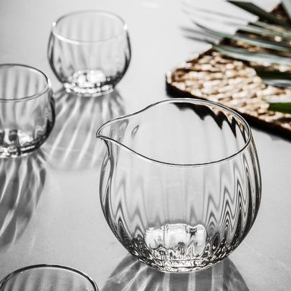2.5 Fl Oz-10.8 Fl Oz Small Clear Glass Fair Cup and Tea Cup Set for Tea