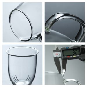 16.9 Fl Oz/500 ML Clear Crystal Glass Tea Mug with Glass Infuser and Handle for Blooming Tea