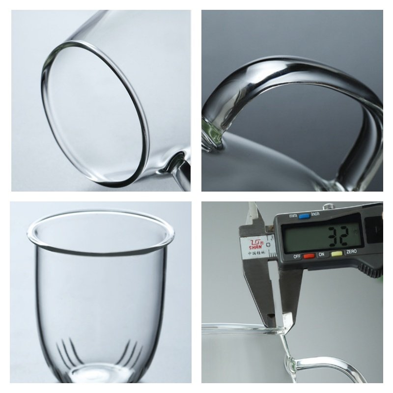 16.9 Fl Oz/500 ML Clear Crystal Glass Tea Mug with Glass Infuser and Handle for Blooming Tea