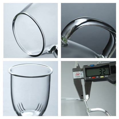 16.9 Fl Oz/500 ML Clear Crystal Glass Tea Mug with Glass Infuser and Handle for Blooming Tea